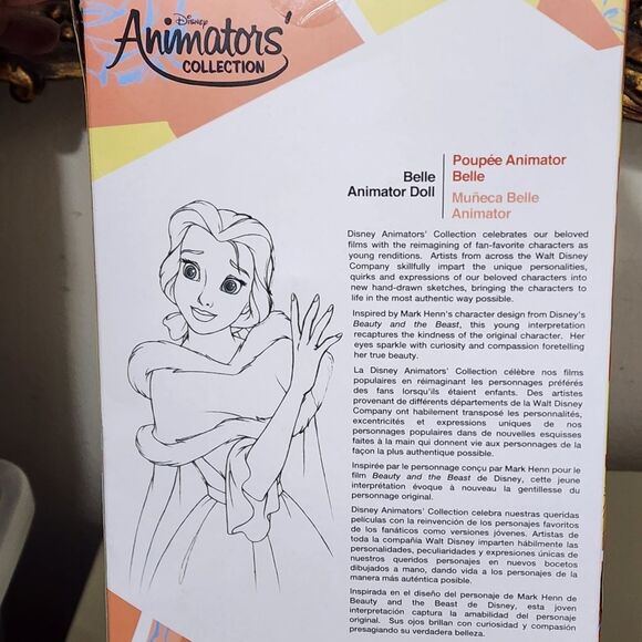 Disney Beauty and the Beast Belle 16" Animator's Play Doll with Lamb Toy NEW - Picture 7 of 16